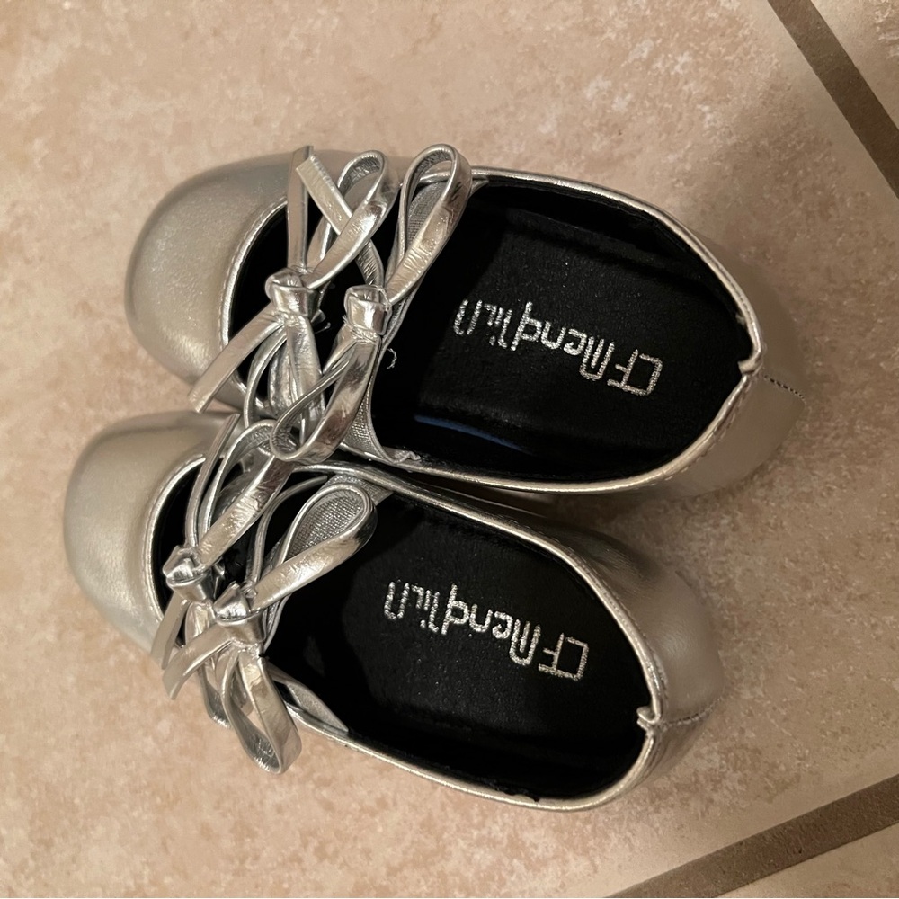 Charming Silver Baby Shoes